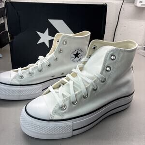 NEW Converse Chuck Taylor All Star Lift Hi Shoes 7.5 Women’s White/Black 560846F